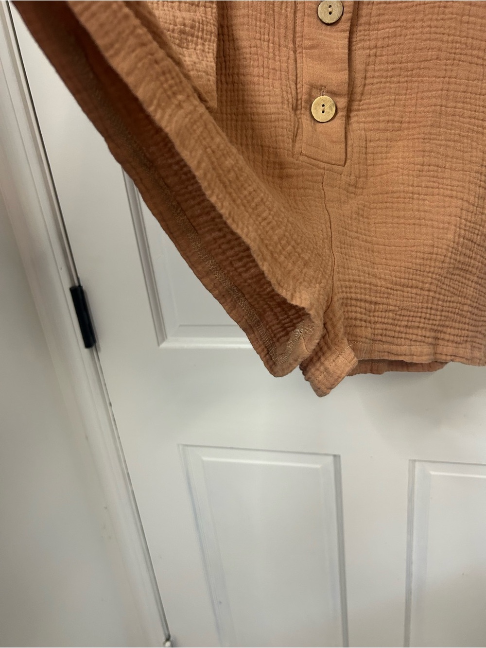 MABLE Rust Cotton Gauze Romper - Picture 3 of 5